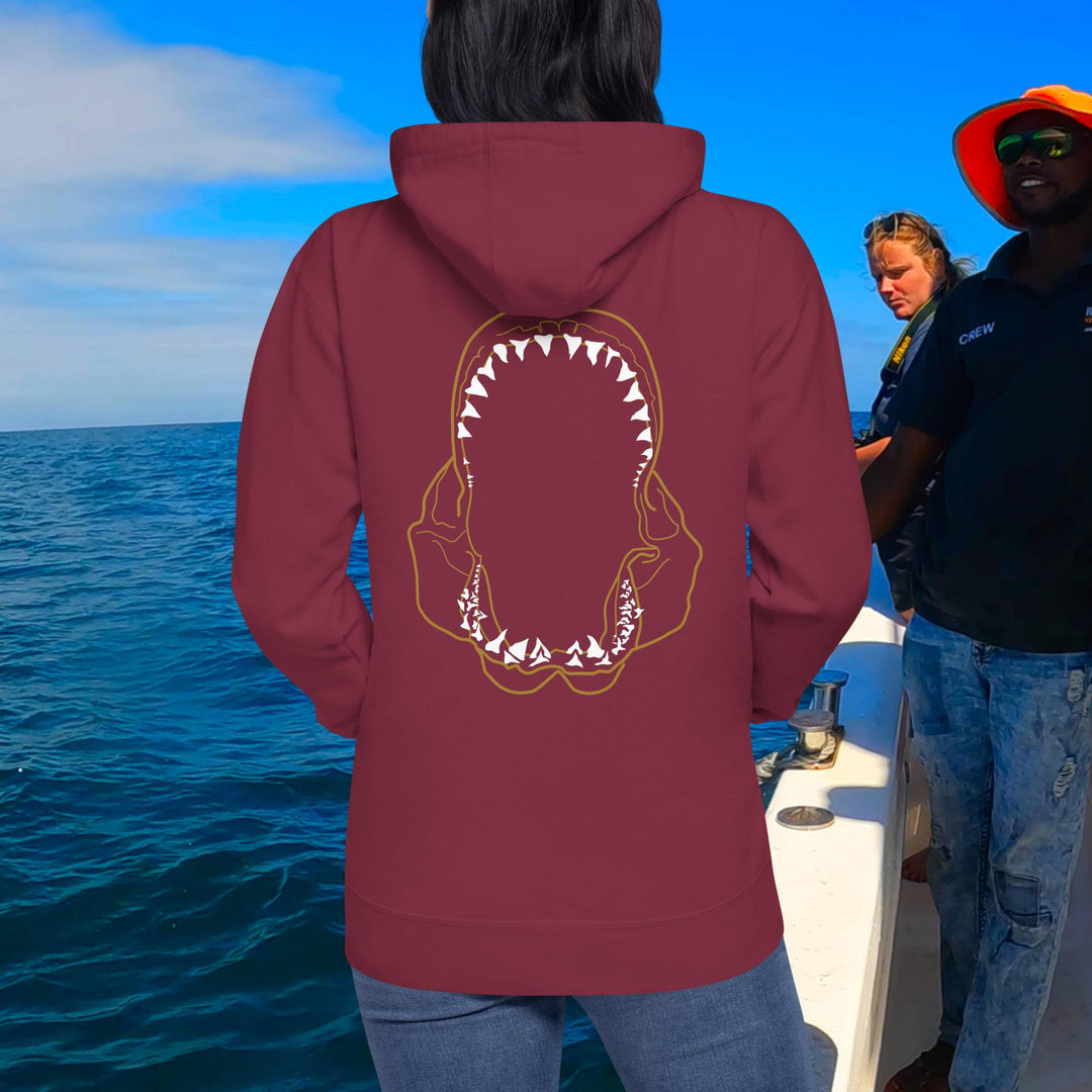 Great White Shark Jaws Unisex Hoodie | White Shark Ocean |