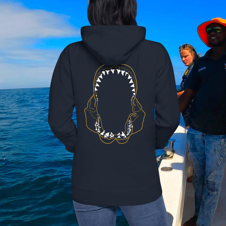 Great White Shark Jaws Unisex Hoodie | White Shark Ocean |