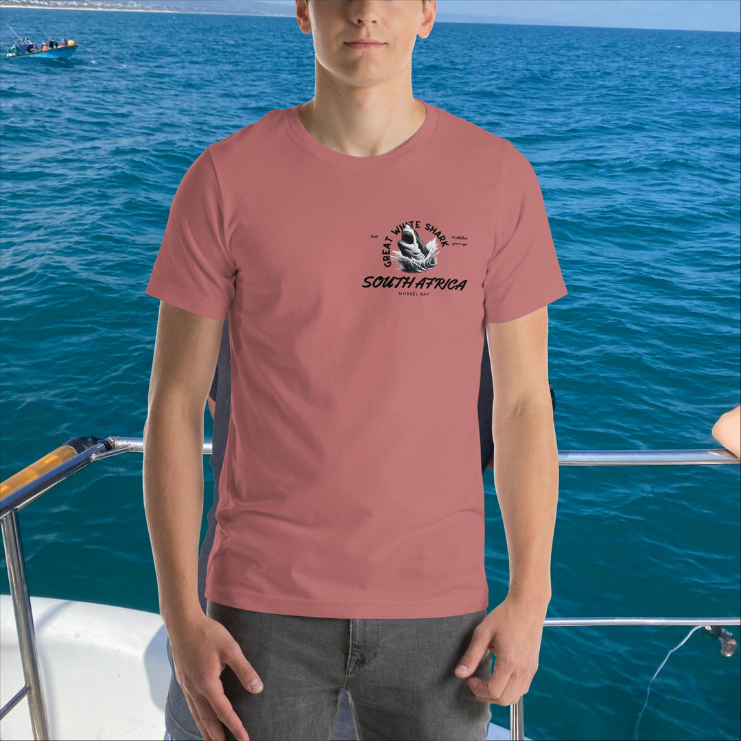 Great White Shark T-Shirt - "South Africa, Established 45 Million Years Ago"