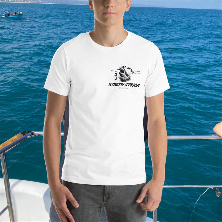 Great White Shark T-Shirt - "South Africa, Established 45 Million Years Ago"