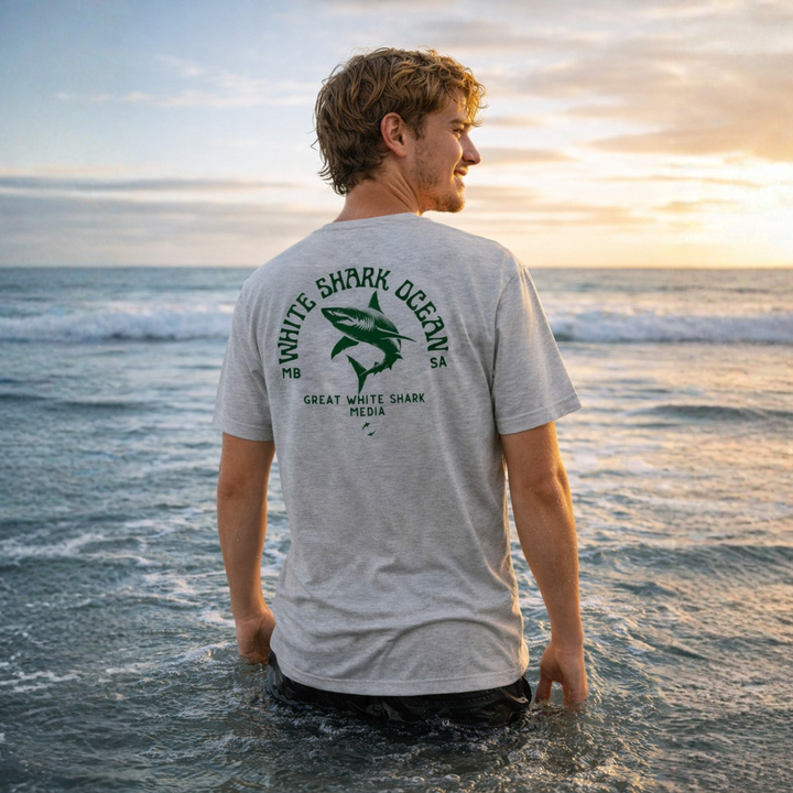 White Shark Ocean, Great White Shark Media T-Shirt