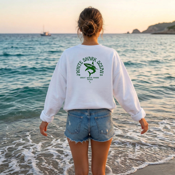 White Shark Ocean Great White Shark Media Sweatshirt
