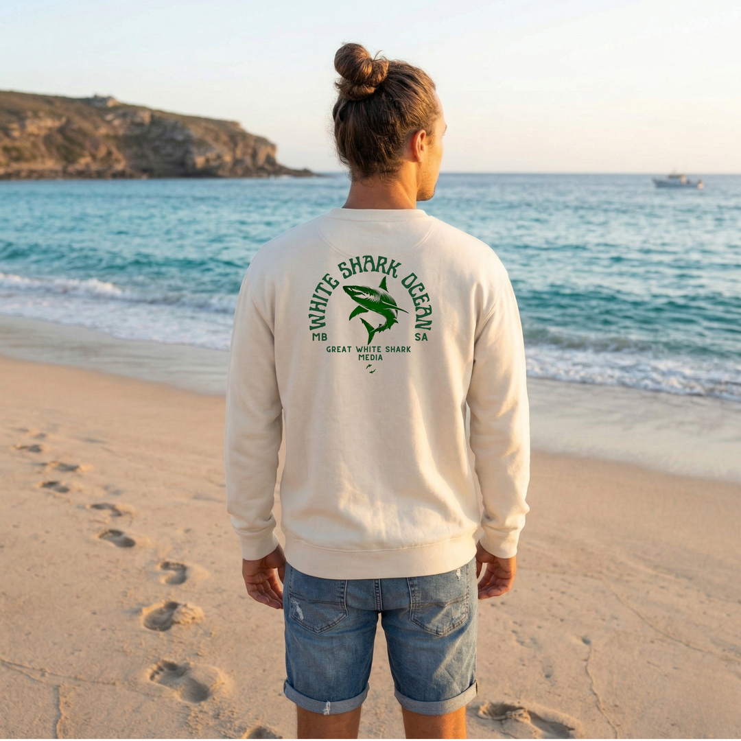 White Shark Ocean Great White Shark Media Sweatshirt