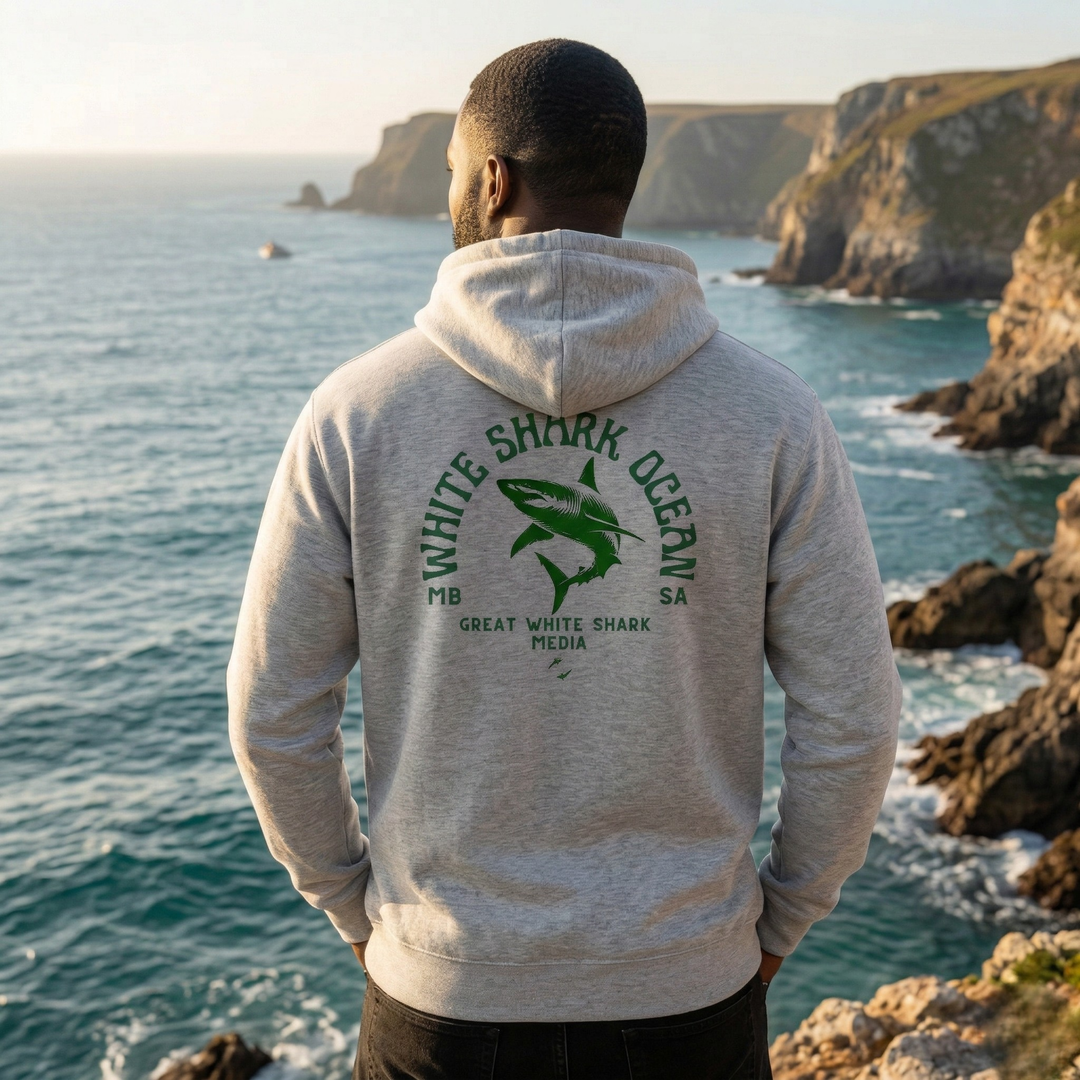 White Shark Ocean Great White Shark Media Front And Back