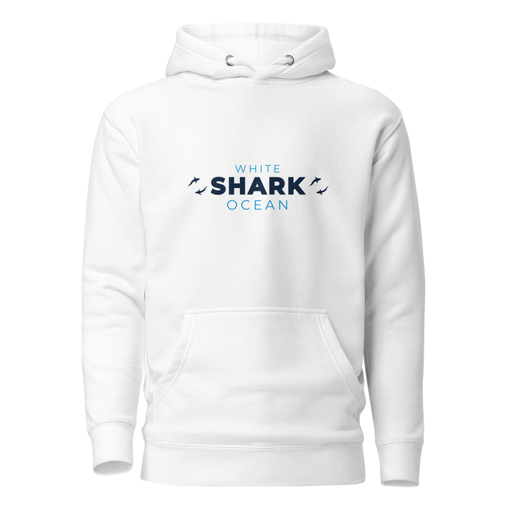 White Shark Ocean White Hoodie | Shark merch | shark hoodie