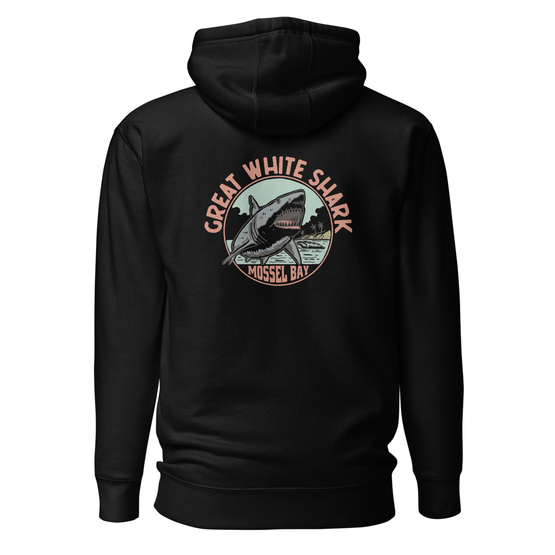 Mossel Bay Great White Shark Monoline Hoodie