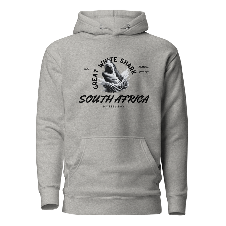 Great White Shark Hoodie - "South Africa, Established 45 Million Years Ago"