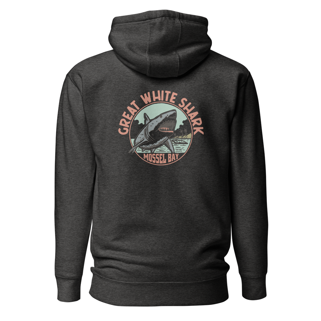 Mossel Bay Great White Shark Monoline Hoodie