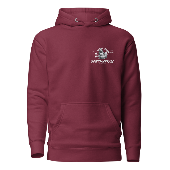 Great White Shark Hoodie - "South Africa, Established 45 Million Years Ago"