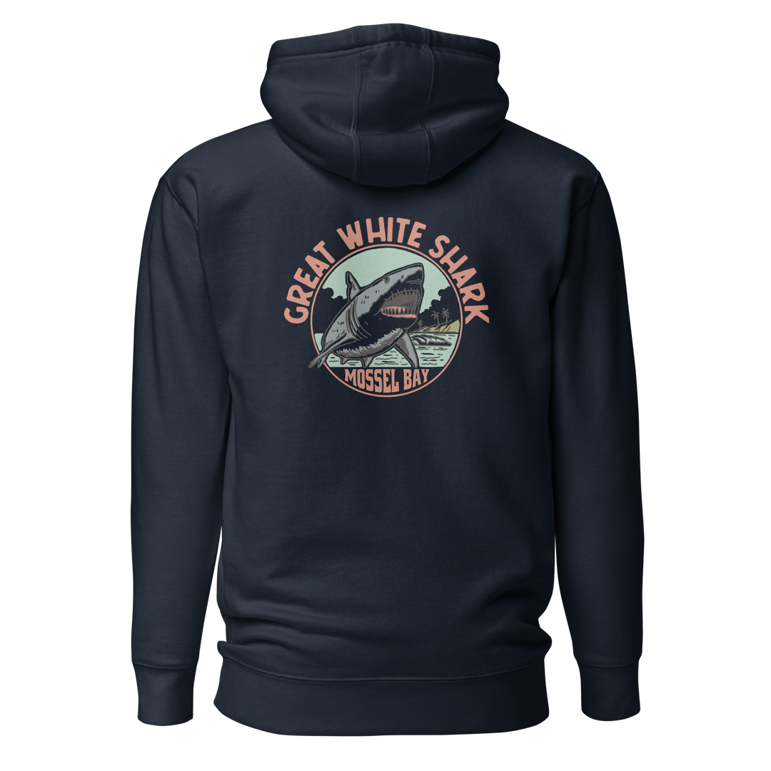 Mossel Bay Great White Shark Monoline Hoodie