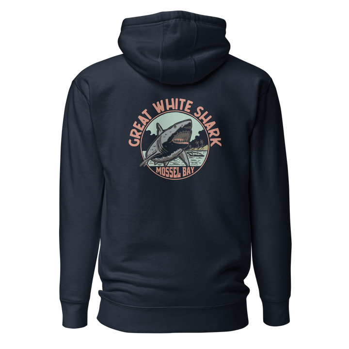 Mossel Bay Great White Shark Monoline Hoodie