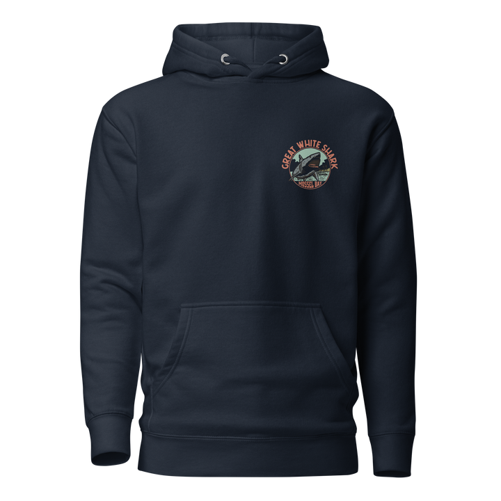 Mossel Bay Great White Shark Monoline Hoodie