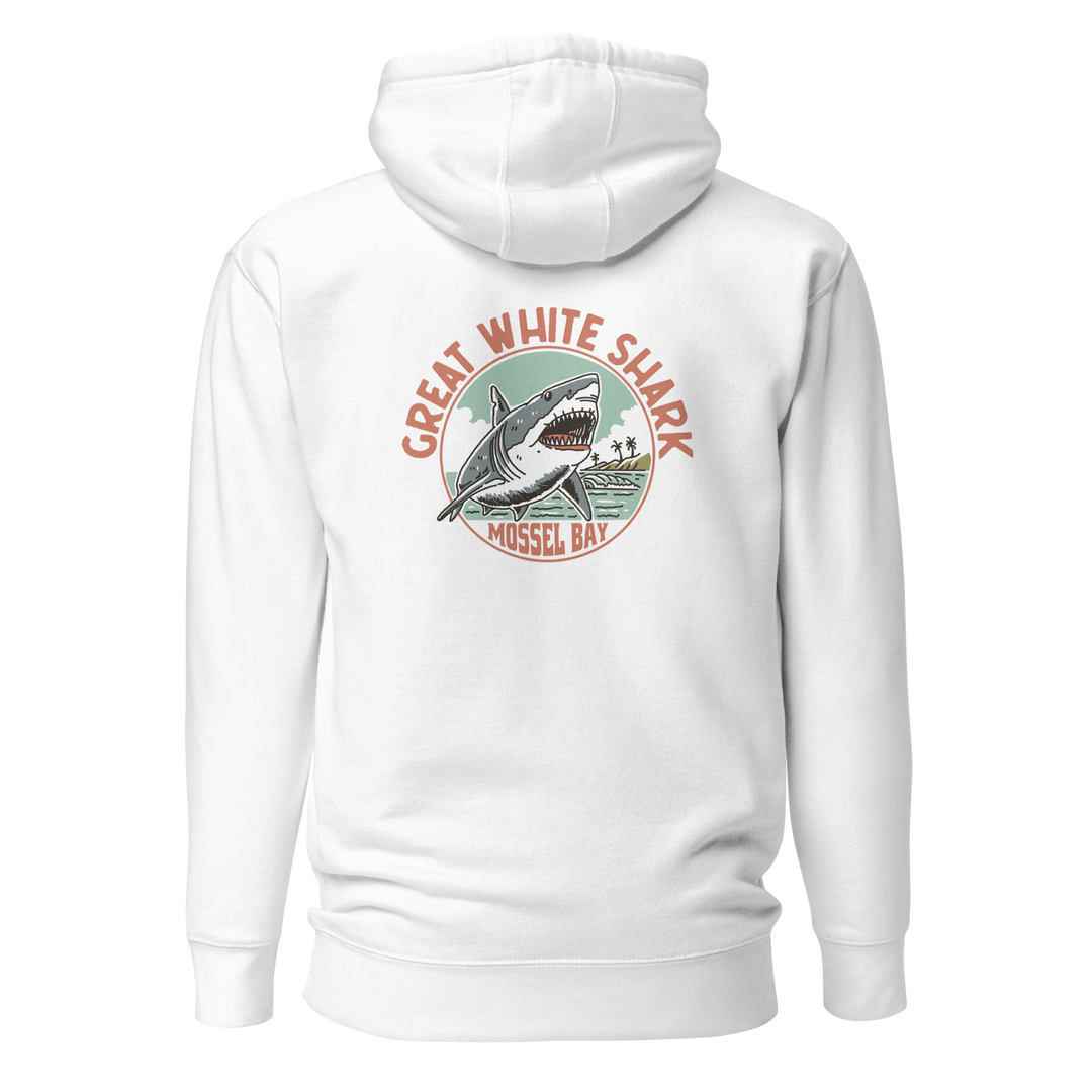 Mossel Bay Great White Shark Monoline Hoodie