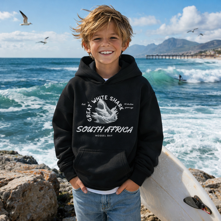 South Africa Great White Shark Youth Classic Hoodie