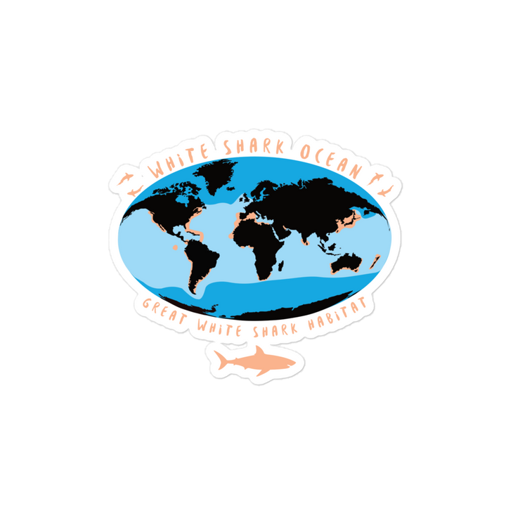 Great White Shark Habitat Bubble-free stickers
