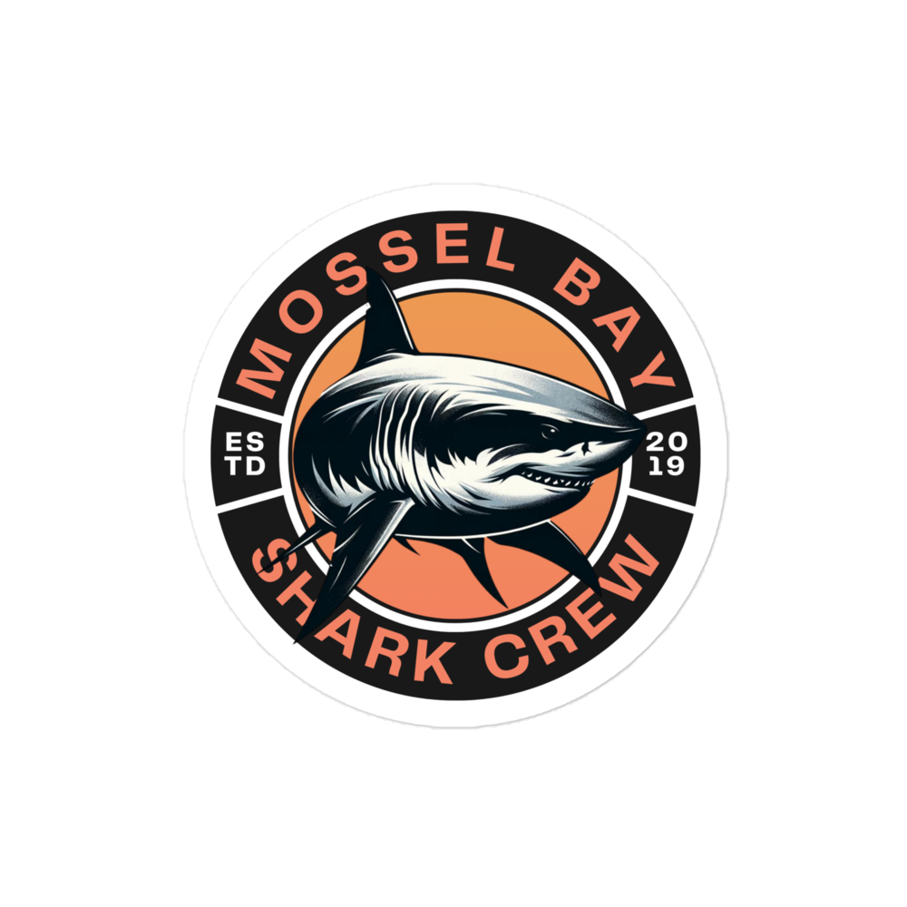 Mossel Bay Shark Crew Bubble-free stickers