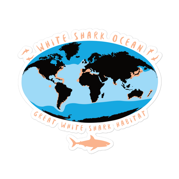 Great White Shark Habitat Bubble-free stickers