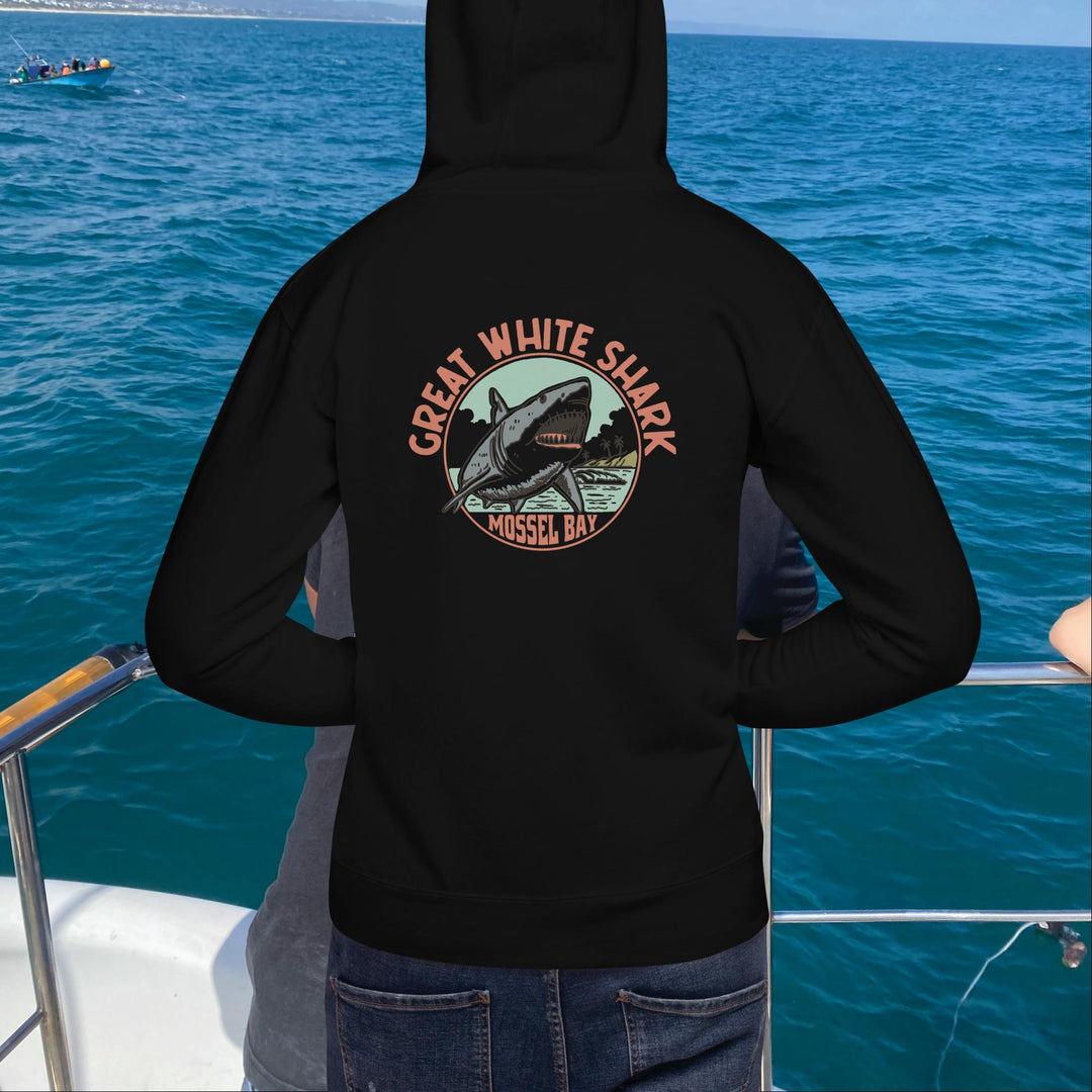 Mossel Bay Great White Shark Monoline Hoodie