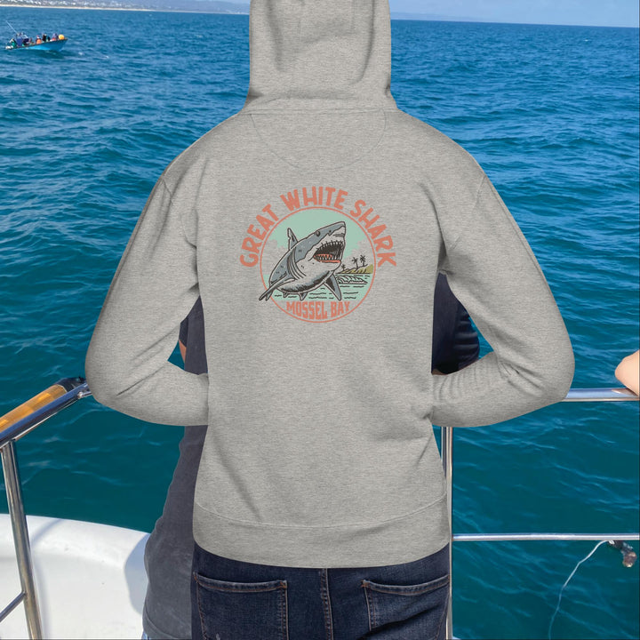 Mossel Bay Great White Shark Monoline Hoodie