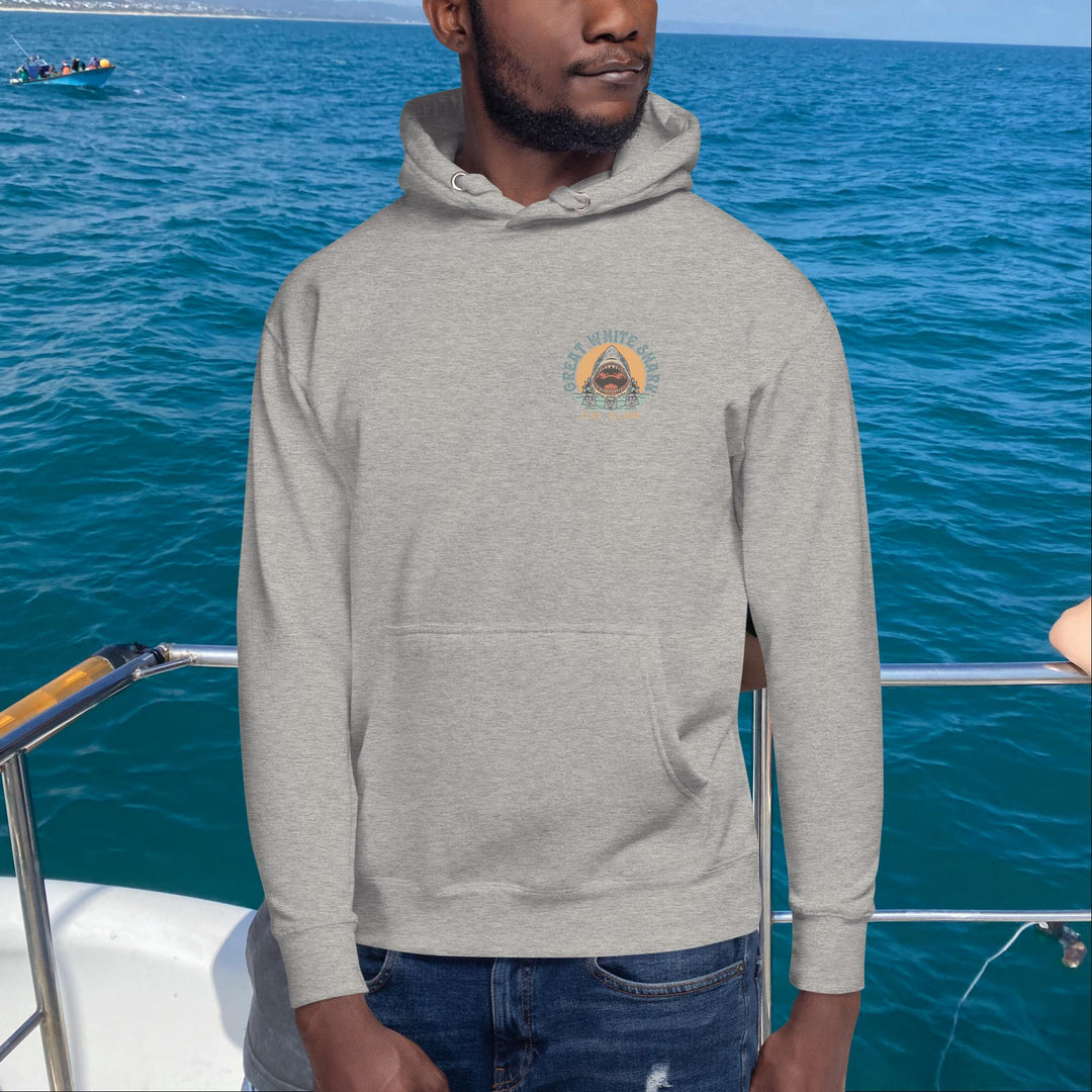 Monoline Seal Island Shark Hunt Hoodie | White Shark Ocean | Great White Shark