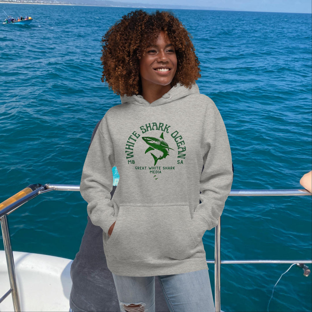 White Shark Ocean Great White Shark Hoodie Front | great white shark | White Shark Ocean