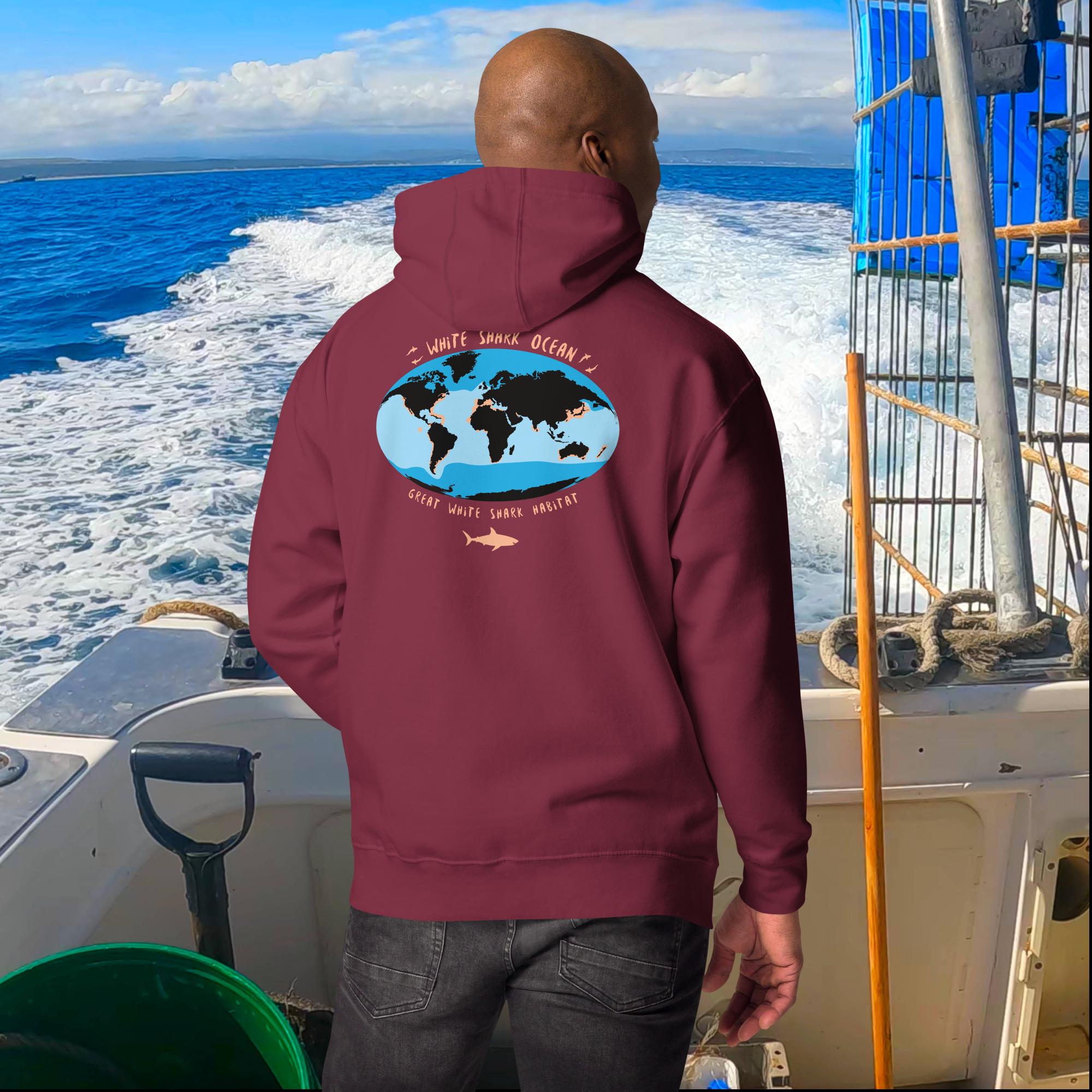 Great white shark hoodie sale