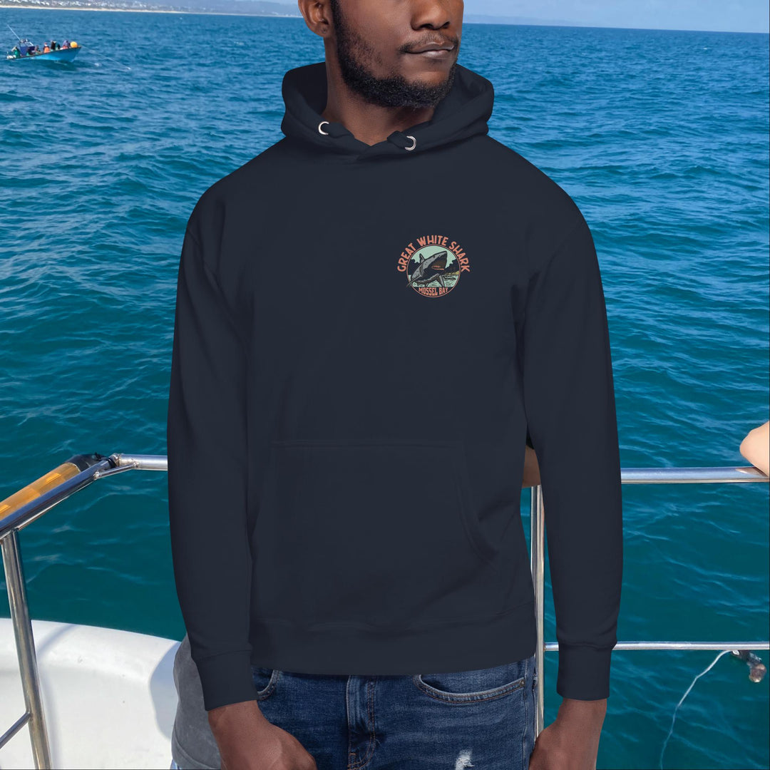 Monoline Great White Shark Mossel Bay Hoodie | White Shark Ocean | Great White Shark