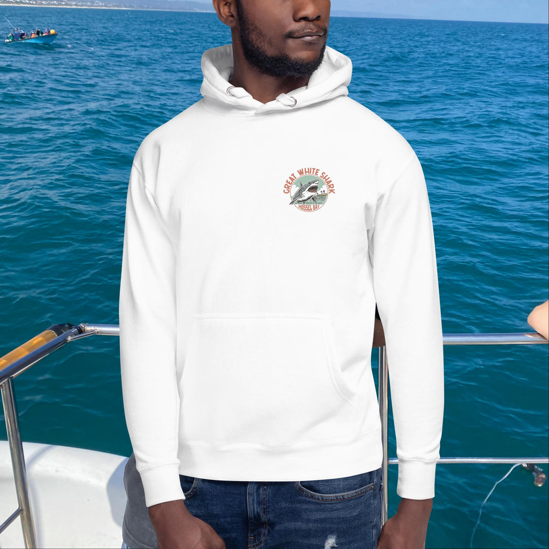 Mossel Bay Great White Shark Monoline Hoodie