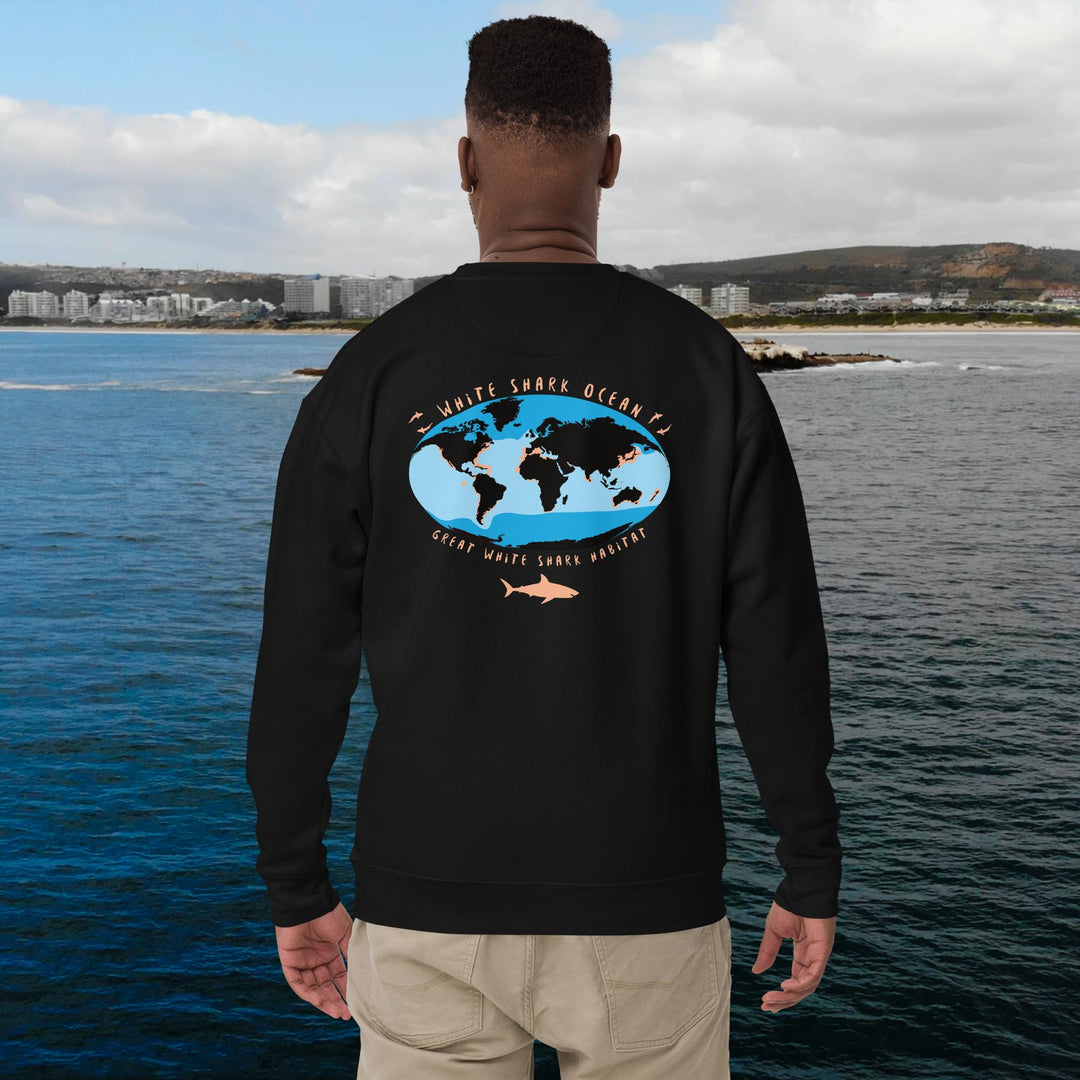 White Shark Ocean Great White Shark Habitat Sweatshirt | Great White Shark | White Shark Ocean