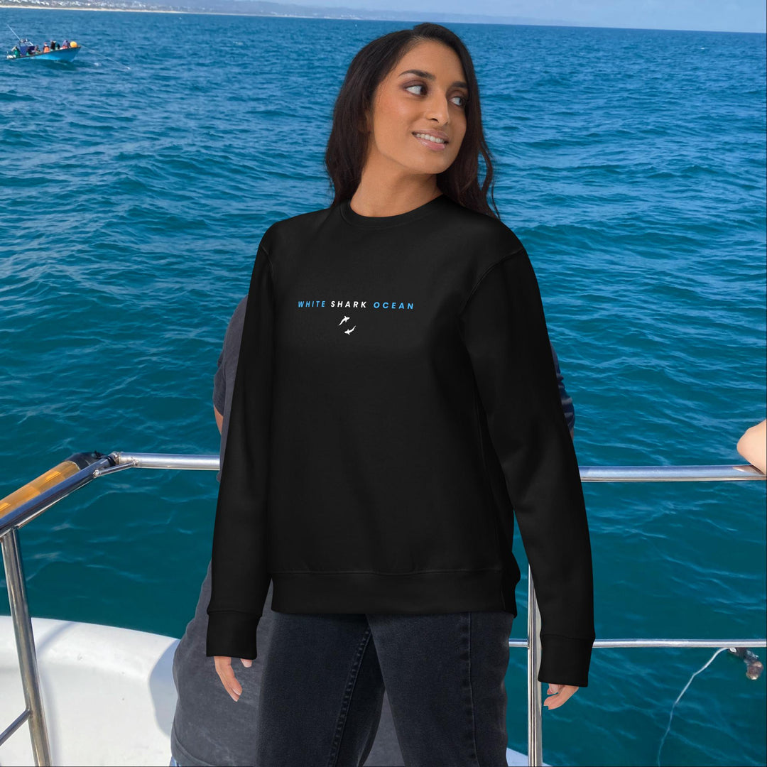 White Shark Ocean Logo Sweatshirt | white shark ocean | Great White Shark