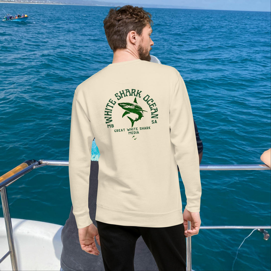 White Shark Ocean Great White Shark Media Sweatshirt | Great White Shark | White Shark Ocean