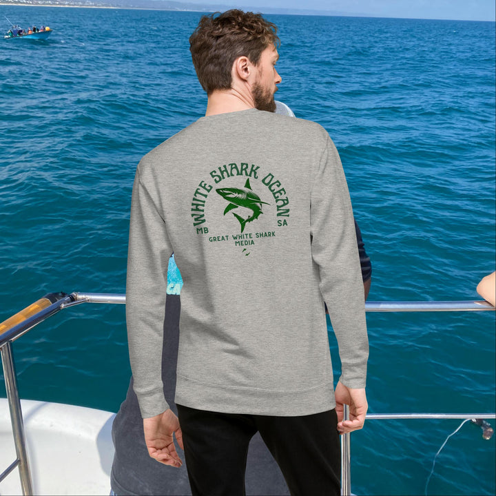 White Shark Ocean Great White Shark Media Sweatshirt | Great White Shark | White Shark Ocean