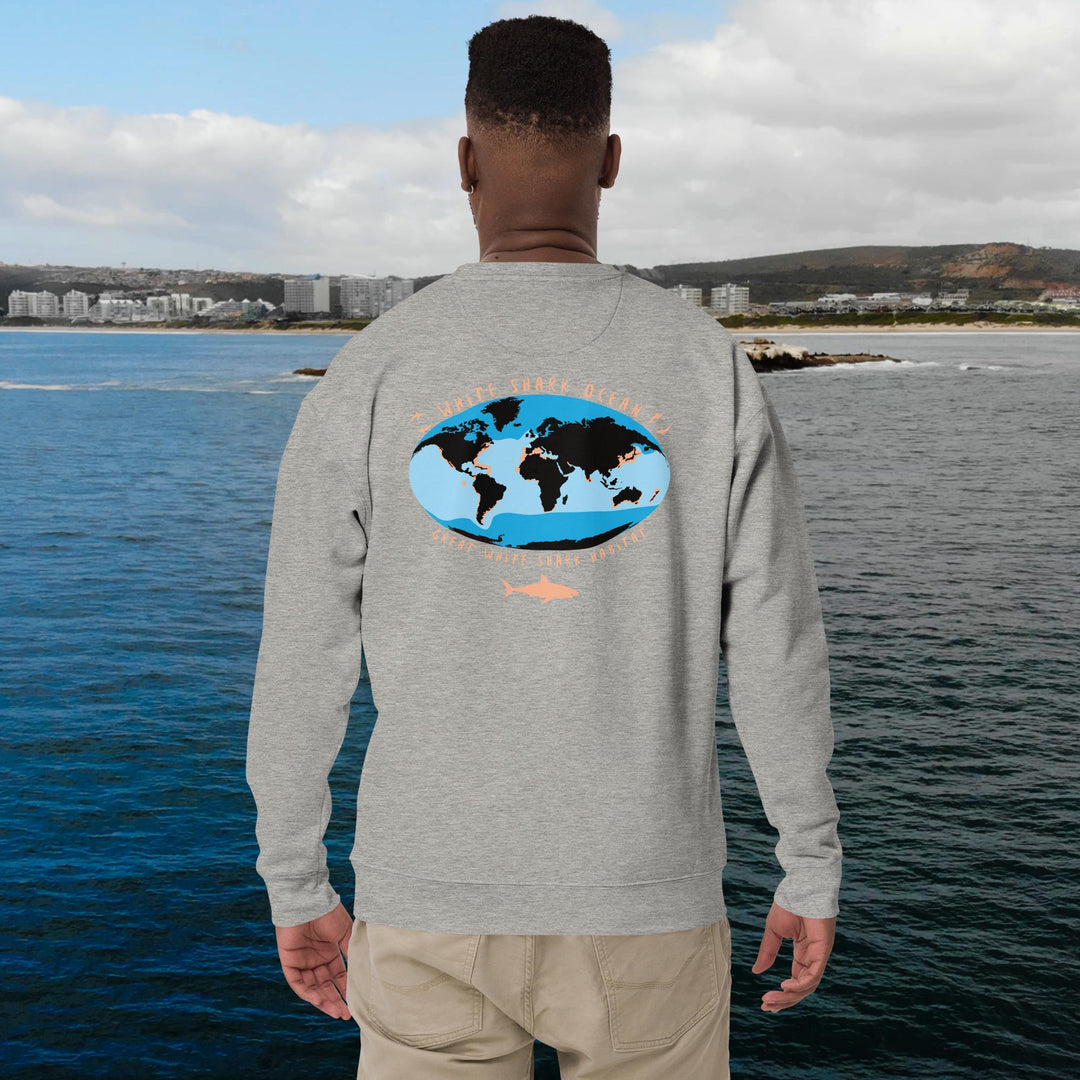 White Shark Ocean Great White Shark Habitat Sweatshirt | Great White Shark | White Shark Ocean