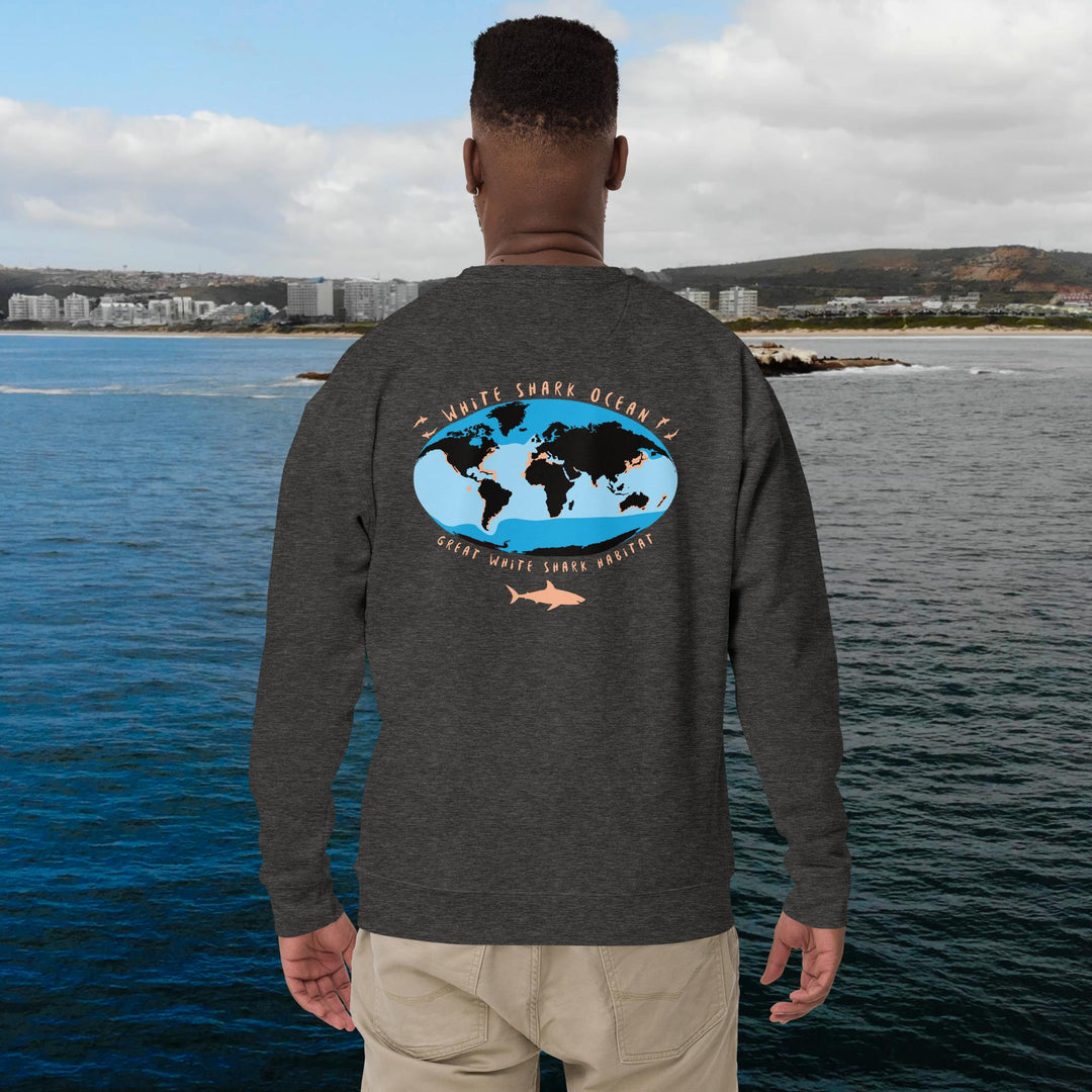 White Shark Ocean Great White Shark Habitat Sweatshirt | Great White Shark | White Shark Ocean