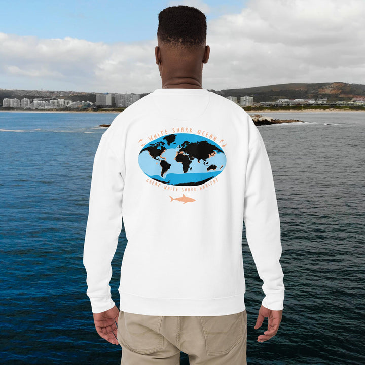 White Shark Ocean Great White Shark Habitat Sweatshirt | Great White Shark | White Shark Ocean