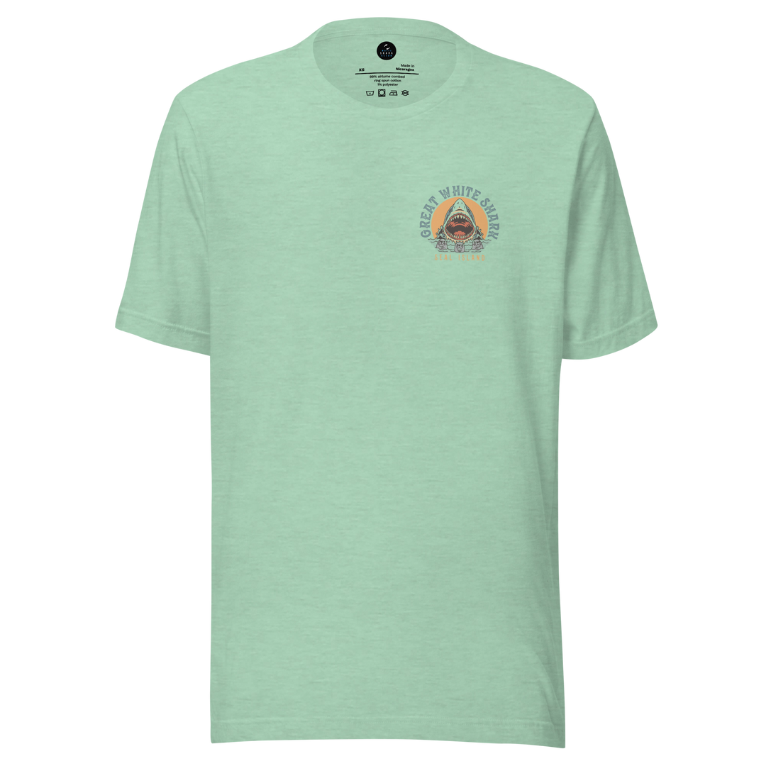Monoline Seal Island Shark Hunt Front And Back T-Shirt