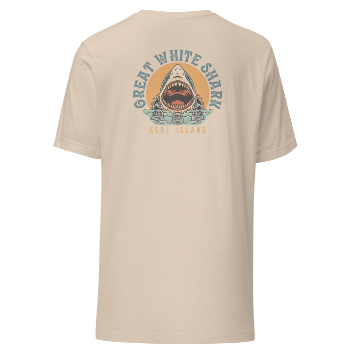 Monoline Seal Island Shark Hunt Front And Back T-Shirt