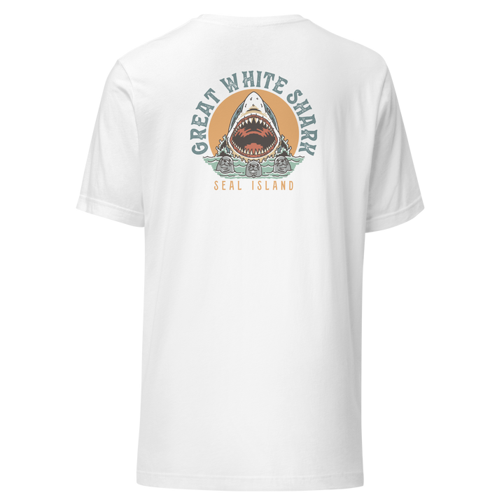 Monoline Seal Island Shark Hunt Front And Back T-Shirt