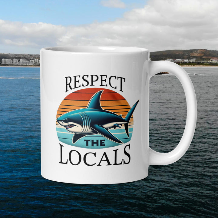 Respect The Locals Mug | White Shark Ocean | Great White Shark