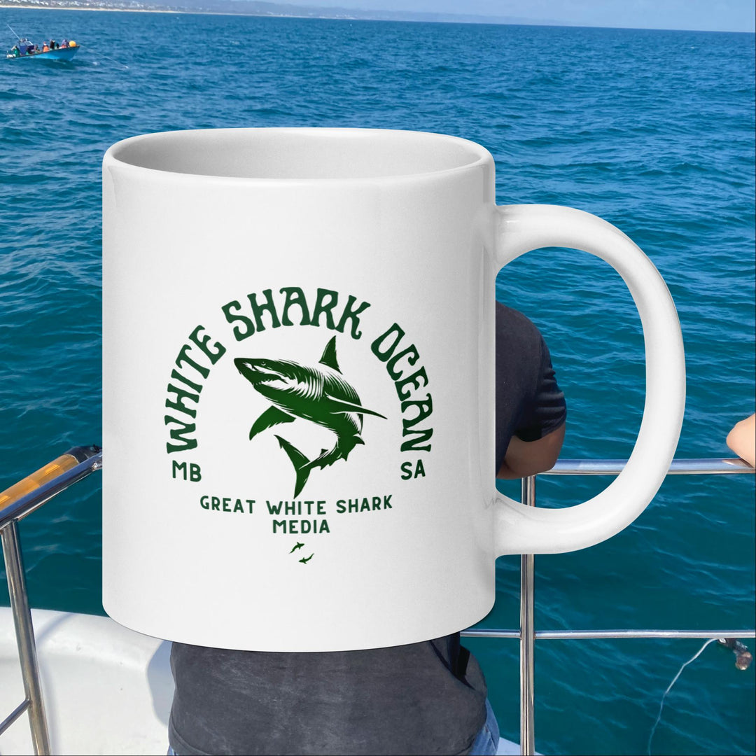 White Shark Ocean Great White Shark Media Mug | White Shark Ocean | Great White Shark