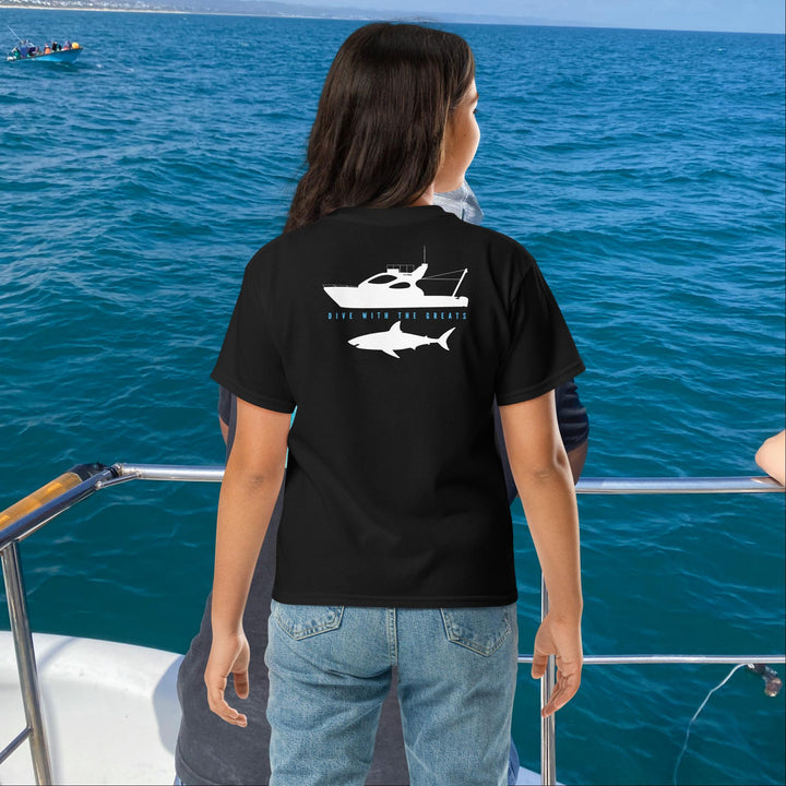 Kids T-Shirt: "Dive with the Greats"| great white shark | White Shark Ocean