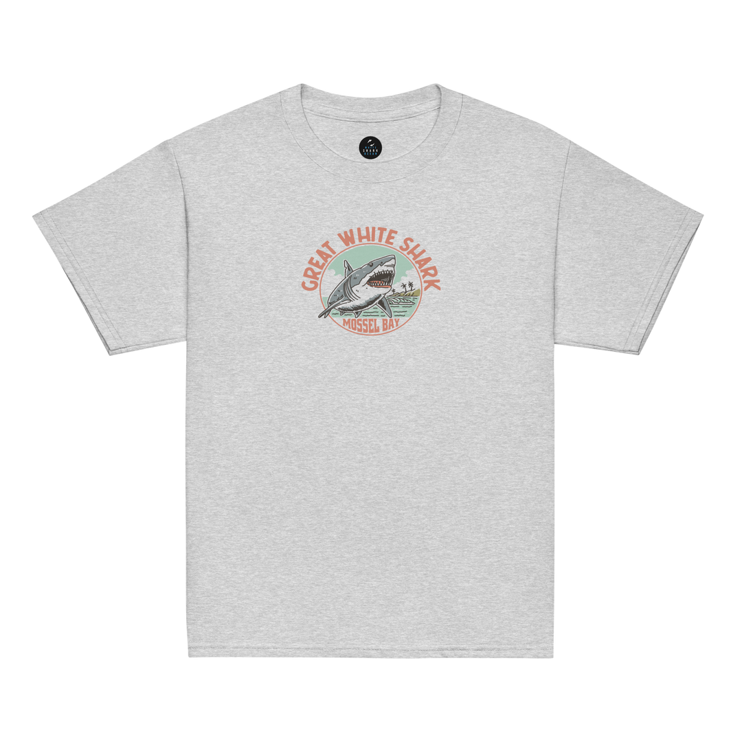 Kids T-Shirt: Great White Shark Mossel Bay Monoline Design