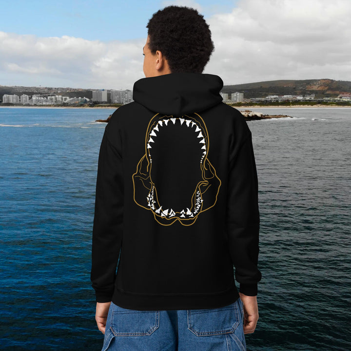 Great White Shark Jaws Youth Heavy Blend Hoodie | great white Shark | White Shark Ocean