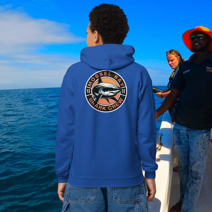 Mossel Bay Shark Crew Youth Heavy Blend Hoodie | great white shark | White Shark Ocean