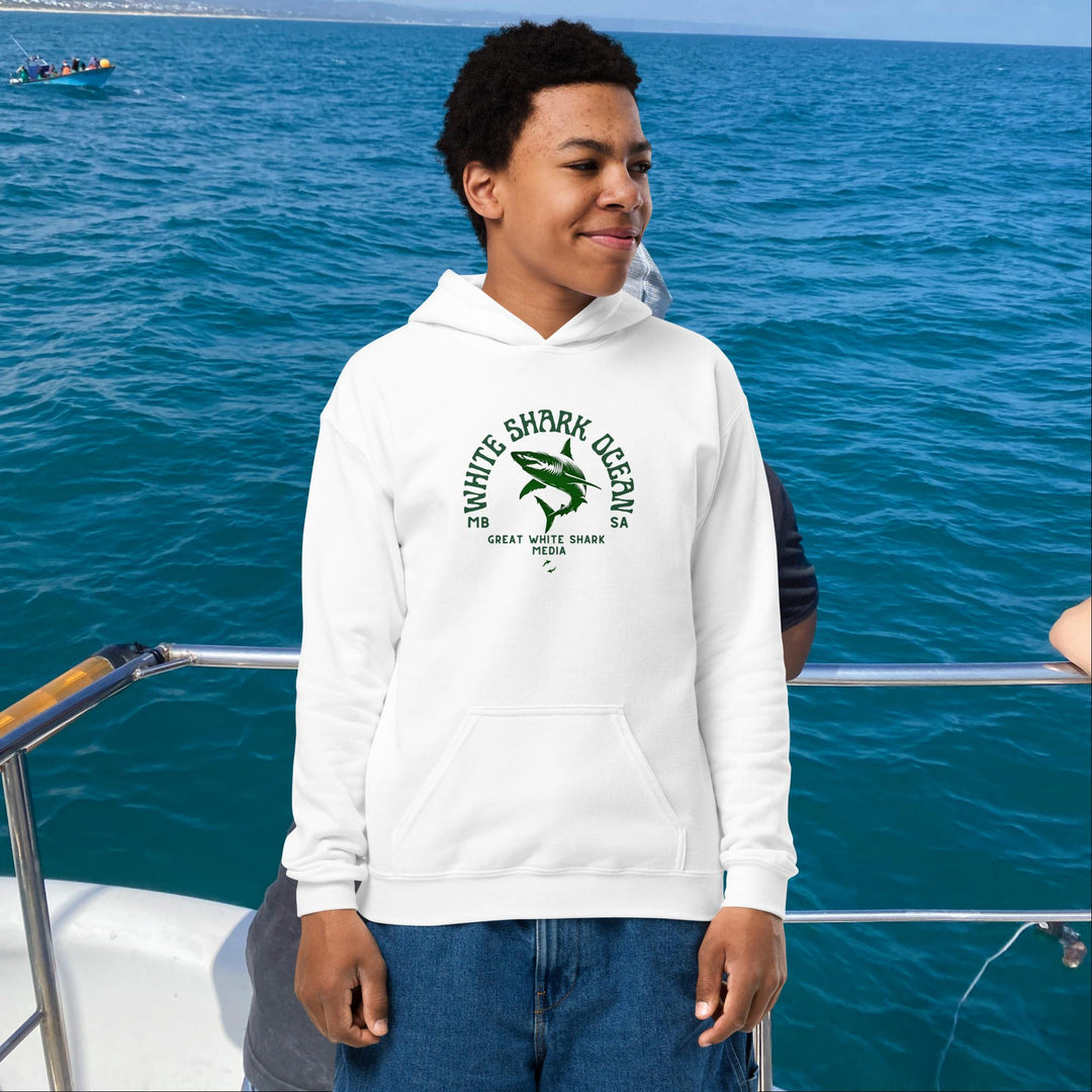 White Shark Ocean Great White Shark Hoodie Front | great white shark | White Shark Ocean