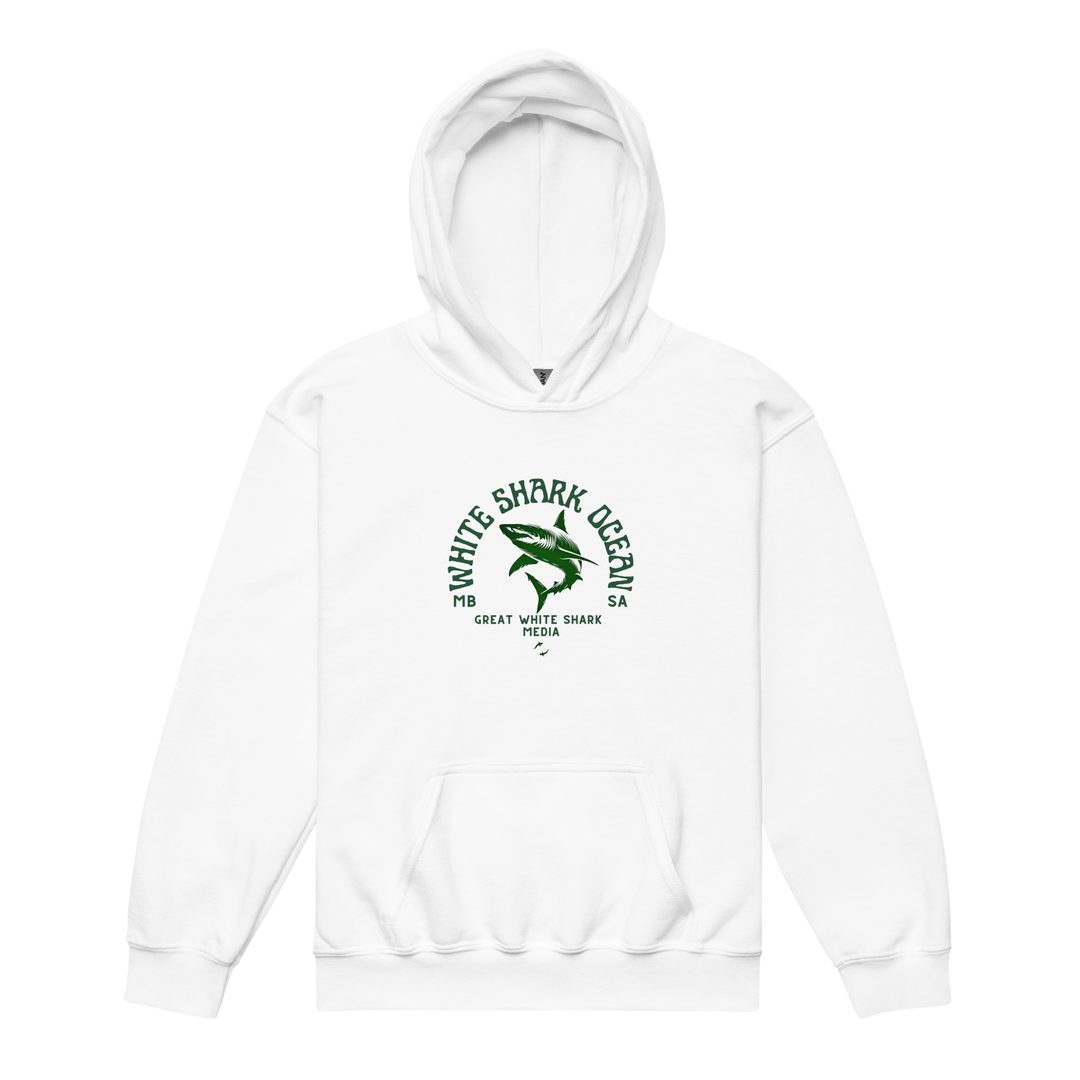 White Shark Ocean Great White Shark Media Kids Hoodie